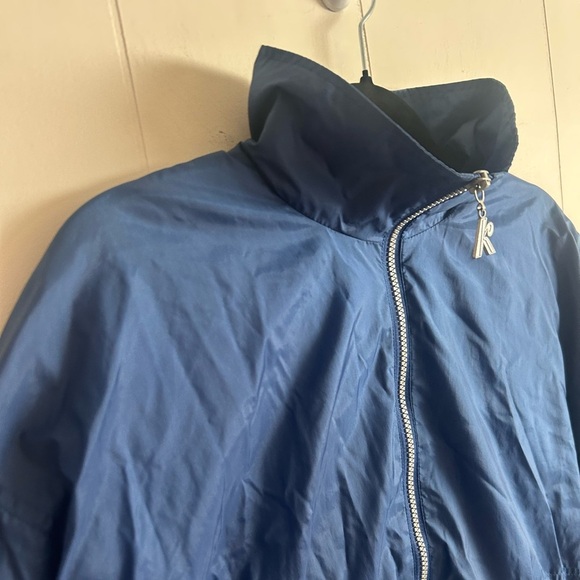 Vintage Kokanee, Blue Windbreaker Rain Jacket, size M, pockets - Picture 3 of 11